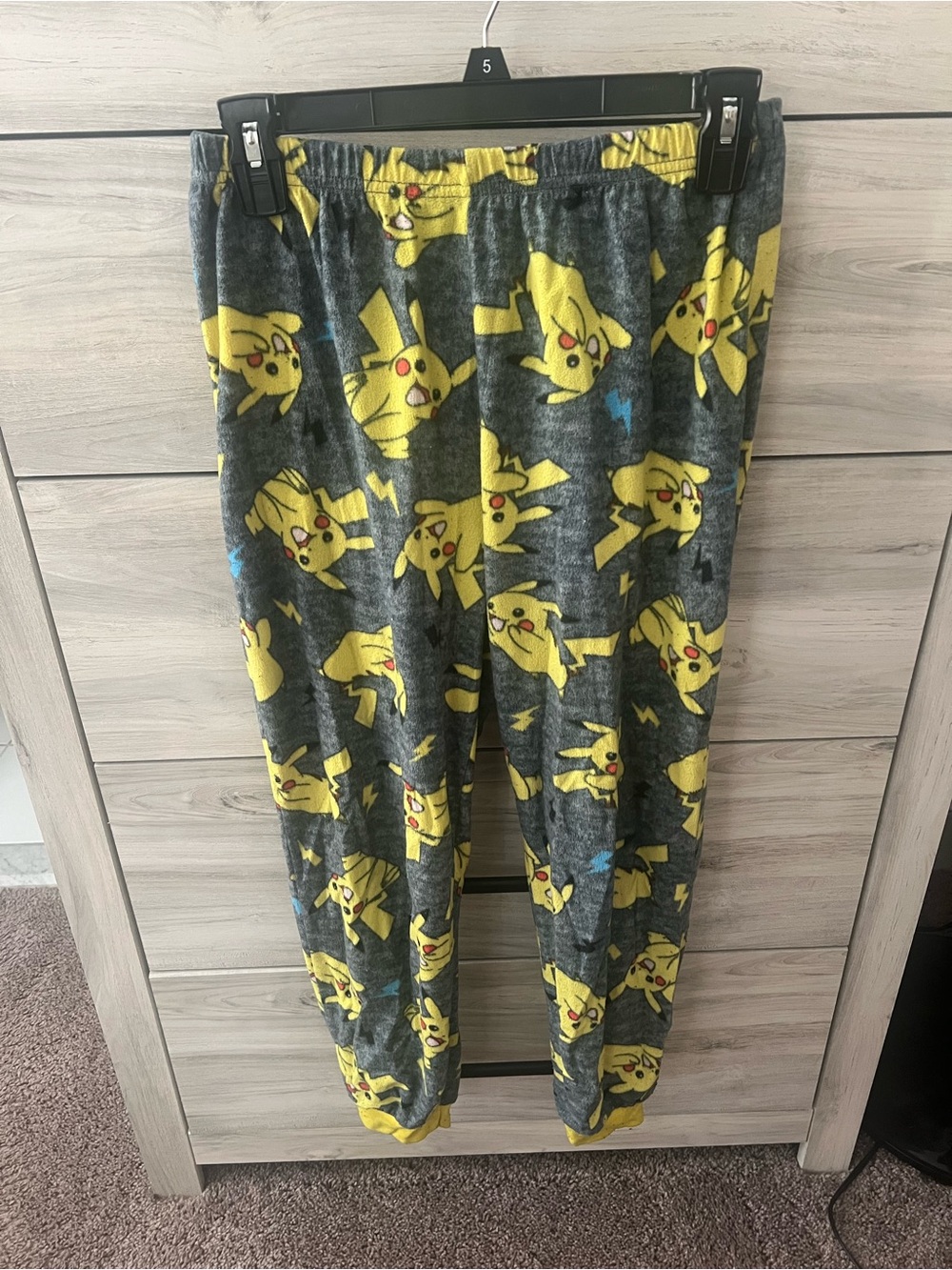 Gymboree Gray and Yellow Pikachu Fleece Joggers